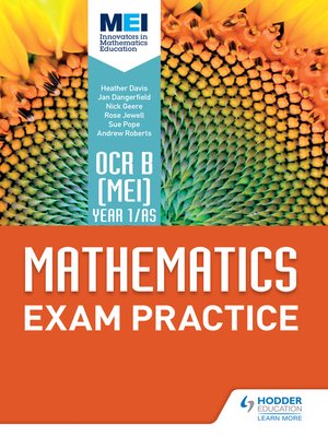 cover image of OCR B [MEI] Year 1/AS Mathematics Exam Practice